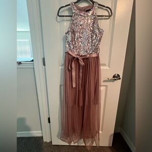 NWT Candalite Sequin and Tulle Evening Dress, Size Small